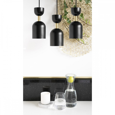 SUPURU 3P czarna lampa wisząca / plafon z mosiądzem (SUP332P3) - Ummo