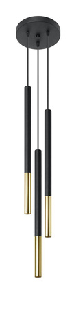Lampa wisząca MOZAICA 3P czarny/złoto (SL.0893) - Sollux