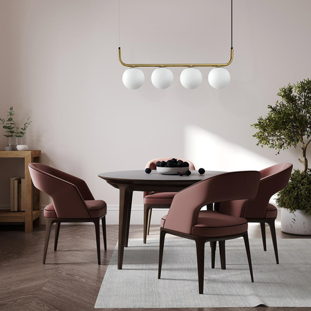Lampa wisząca Alisa 4 złota/biała (LP-005/4L GD) - Light Prestige