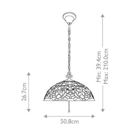 Lampa wisząca Kami (QZ-KAMI-P) - Elstead Lighting