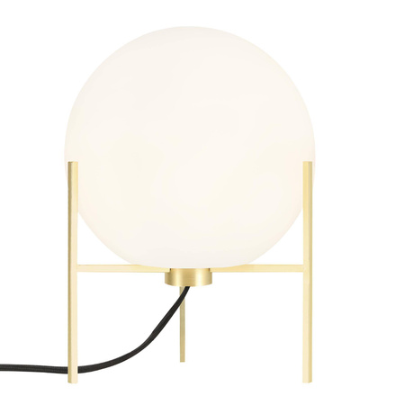 Lampa stołowa ze szklanym kloszem ALTON mleczne szkło / mosiądz (47645001) - Nordlux