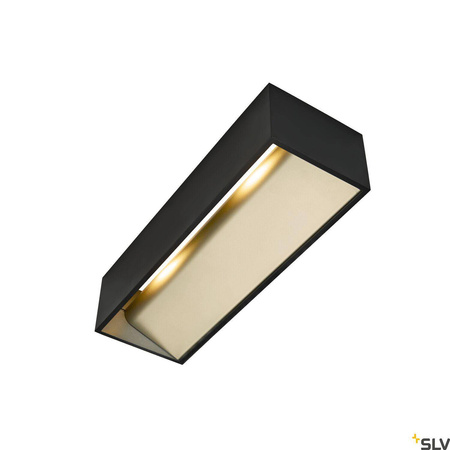 LOGS IN L, lampa ścienna natynkowa LED indoor, kolor czarny/złoty, 2000-3000K, DIM-TO-WARM (1002928) - SLV