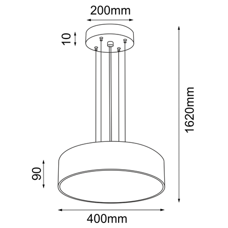 lampa zwieszana Kengo - 400 mm - złoty - 5234 - Antigo (5234) - ANTIGO