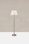 Elegancka lampa podłogowa zabażurem OXFORD Floor 1L Offwhite/Antique Brass (108972) Markslojd