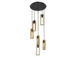 Lampa wisząca Littleton 6xE27 czarno-brązowa (49549 - Eglo) - żyrandol