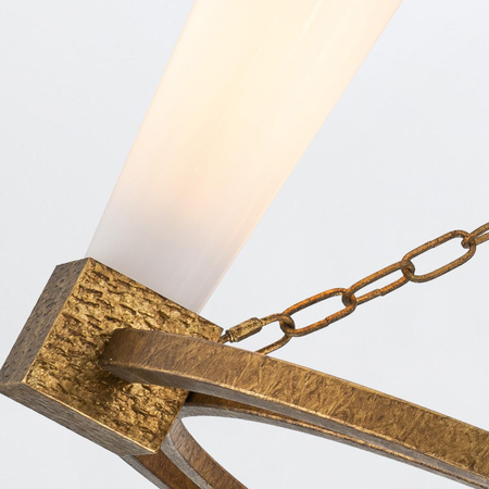 Żyrandol Kristy - 4 źródła światła - Przecierane złoto (KRISTY4-DG-OPAL) - Elstead Lighting