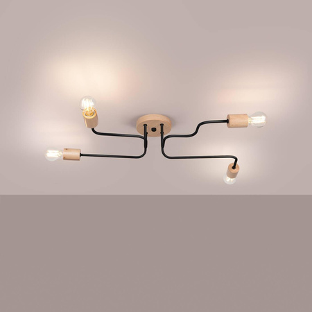 Żyrandol TIMBO 4 czarny (SL.1669) - Sollux Lighting