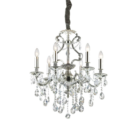 Lampa wisząca GIOCONDA SP6 kol. srebrny (044927) Ideal Lux - żyrandol