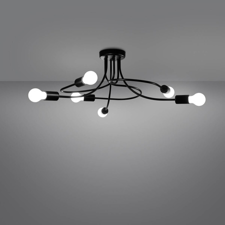 Żyrandol LEVAR 6 czarny (SL.1456) - Sollux Lighting