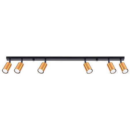 Plafon WINX 6L czarny/miedź (SL.1380) - Sollux Lighting