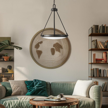 Lampa wisząca Collier - 4 źródła światła - Zgaszona czerń (HK-COLLIER-P-BX) - Elstead Lighting