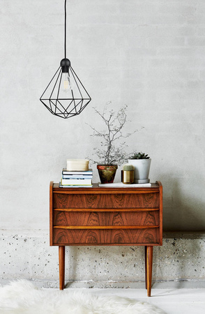 Lampa wisząca TEES Nordlux E27 60W Metal Czarny