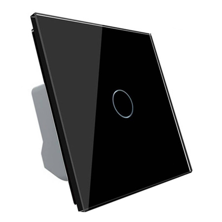 Włącznik dotykowy pojedynczy niskonapięciowy 12V DC z czarnym panelem szklanym (VL-C701C-62) LIVOLO