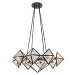 Żyrandol Cairo - 8 źródeł światła - Miejski brąz (QN-CAIRO8-UBZ-CR) - Quintiesse