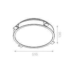 Oprawa wpuszczana MAXI RING LED kol. SZARY (37950-L930-D9-00-16) - Aqform (Aquaform)