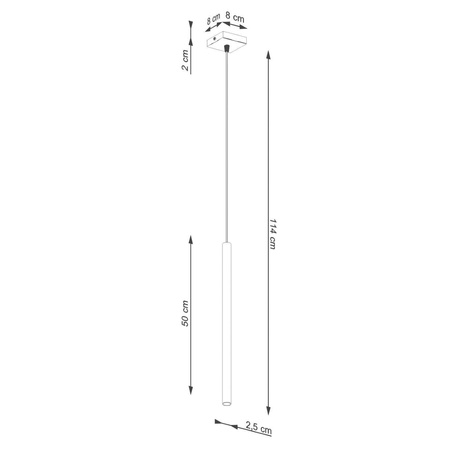 Lampa wisząca PASTELO 1 beżowa (SL.1512) - Sollux Lighting