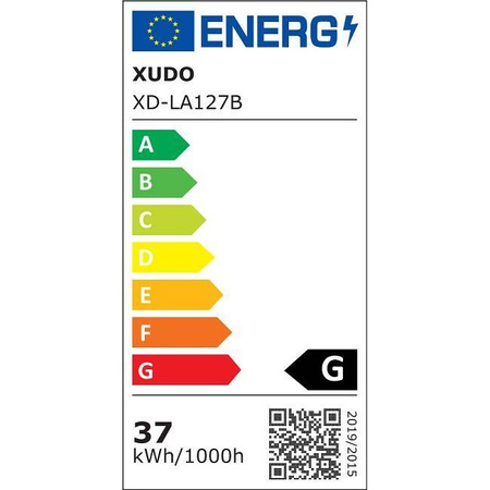 Żyrandol LED 37W 120cm 4000K czarny (XD-LA127B) - Xudo