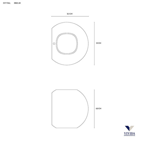 Kinkiet SKY FALL LENS (0021.10.BI DIM) - Vivida