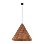 Drewniana lampa wisząca SOLIS WOOD DĄB CIEMNY (10598) - TK Lighting