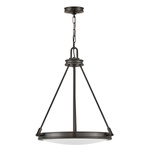 Lampa wisząca Collier - 4 źródła światła - Zgaszona czerń (HK-COLLIER-P-BX) - Elstead Lighting