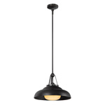 Lampa wisząca w stylu rustykalnym Palmetto Miejski brąz (QN-PALMETTO-P-M-UBZ) - Quintiesse