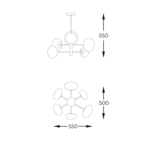 Lampa wisząca OMI złota (1197) - Zuma Line