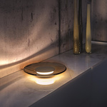 Lampa stołowa ze ściemniaczem dotykowym PURE MOON w kolorze bursztynu (4594-97) - Paul Neuhaus