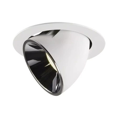 NUMINOS® GIMBLE XL, oprawa sufitowa wpuszczana biała/chromowana 4000 K 55° (1006082) - SLV