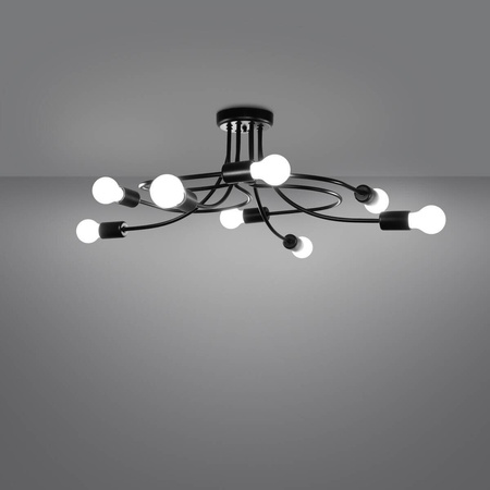 Żyrandol LEVAR 8 czarny (SL.1457) - Sollux Lighting