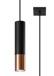 Lampa wisząca LOOPEZ 1 czarny/miedź (SL.0946) - Sollux