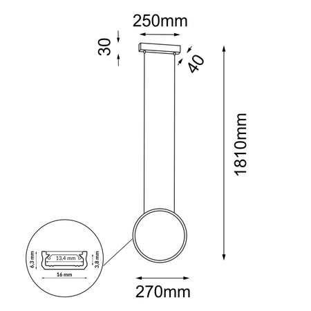 Lampa wisząca Agaro 27 - Złota (270 mm) 4000K (5317) - Shilo