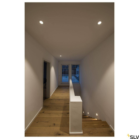 FRAME BASIC, lampa wpuszczana, LED, 3000K, kwadratowa, srebrnoszara, ze sprężynami piórowymi (111262) - SLV