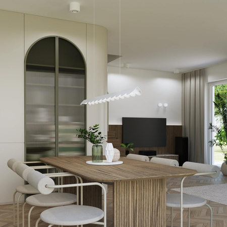 Lampa wisząca BISCUIT biała LED 4000K (TH.533) - Thoro Lighting