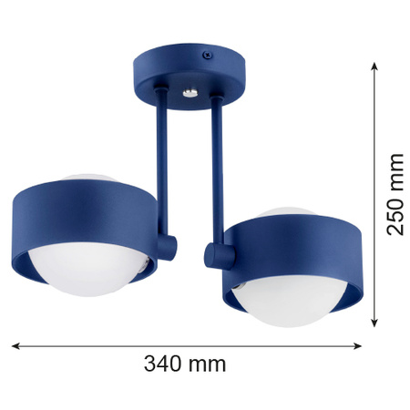 Lampa sufitowa 2 pł. MASSIMO PLUS (7090) - Argon