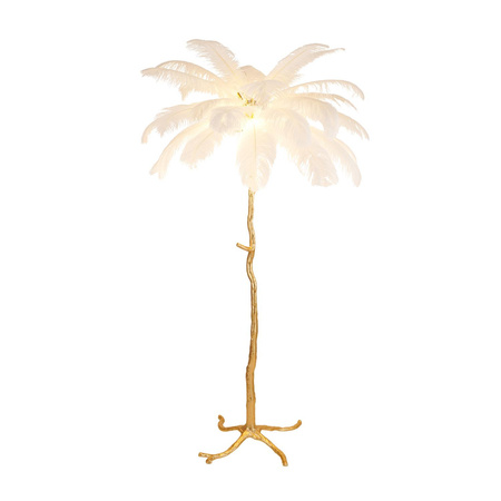 Lampa podłogowa EMU pióra białe 170 cm (ST-DN127-F white) - Step into Design