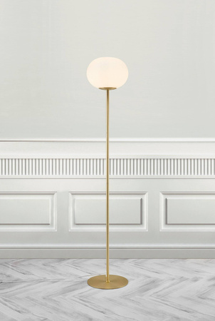 Lampa podłogowa ALTON mleczne szkło / mosiądz (2010514001) - Nordlux