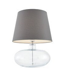 Lampa stołowa SAWA kol. transparentny / abażur szary (40583108) KASPA