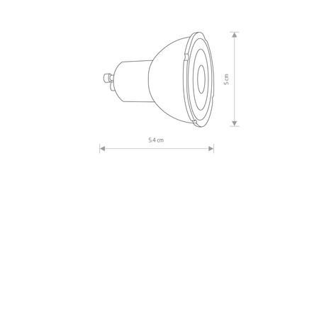 Żarówka REFLECTOR LED, GU10, R50, 7W, 4000K, ANGLE 50, WHITE DIMMABLE (10998) - Nowodvorski