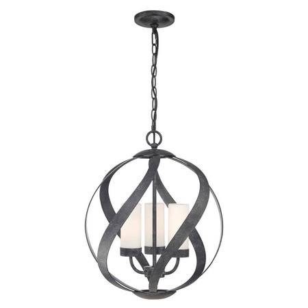 Latarnia wisząca Blacksmith - 3 źródła światła (QN-BLACKSMITH-3P-OBK) - Quintiesse