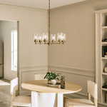 Żyrandol Winslow - 6 źródeł światła - Naturalny mosiądz (KL-WINSLOW6-NBR) - Elstead Lighting