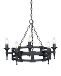 Żyrandol Saxon (SAX5-BLK) - Elstead Lighting