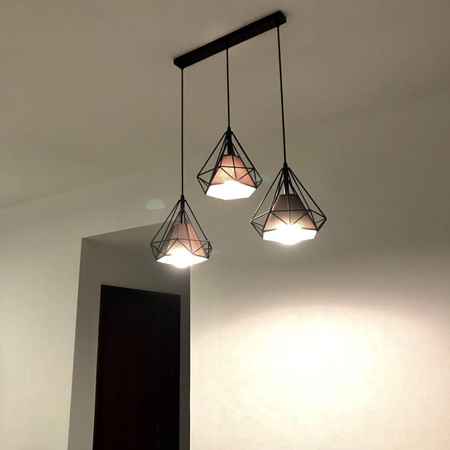Lampa wisząca Diament Diamond III L (Abigali-CHNR3L-E27)