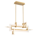 Mała lampa wyspowa Inizio - Szczotkowane złoto (QN-INIZIO-LP-S-BG) - Quintiesse