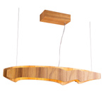 Średnia lampa wyspowa LED Horizon (QN-HORIZON-LED-LP-100-TEAK) - Quintiesse