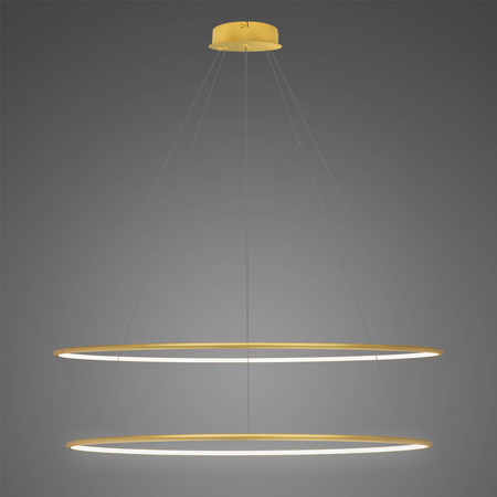 Altavola Design: Lampa Ledowe Okręgi No. 2 Φ120 cm in 4k złota (LA074/P_120_in_4k_gold) - ALTAVOLA DESIGN