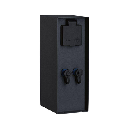 Zewnętrzna kolumna zasilająca RIO 2GN. 24V Plug & Shine + 2GN. 230V IP44 stal szlachetna antracyt (PL94700) - PAULMANN