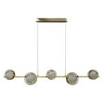 Ściemnialna Lampa Wisząca EUFORIA PENDANT LINE 5 3-STEP DIMM GO (AZ6737) Azzardo