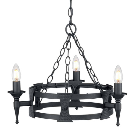 Żyrandol Saxon (SAX3-BLK) - Elstead Lighting