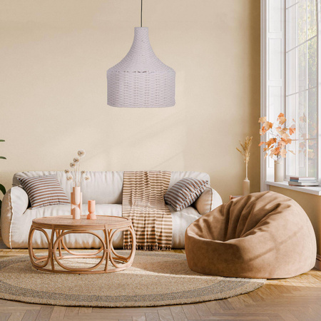 Lampa wisząca Boho bawełniana o wymiarach 38x38x142cm (102392) - DIJK