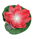 DEKORACJA ZEWNĘTRZNA SOLARNA LED KWIAT LOTOSU CZERWONY/RED (SW-5033-R) - Zuma Line